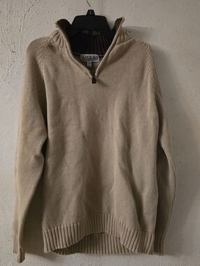 AMX Kids Half-Zip Sweater Pullover - Tan